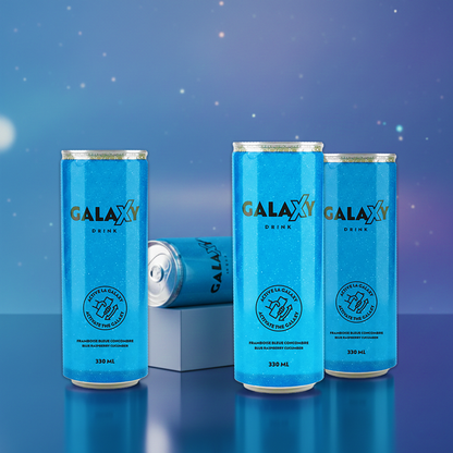 Galaxy Drink - Bleu - Framboise Bleu Concombre - 330ml