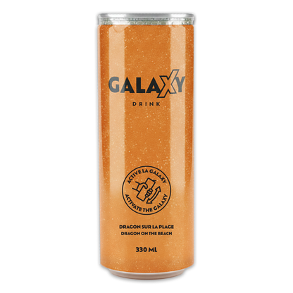 Galaxy Drink - Orange - Dragon sur la plage