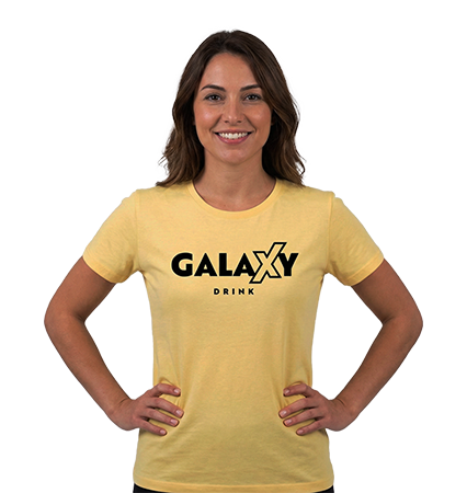 T-SHIRT GALAXY DRINK JAUNE PALE | Unisexe