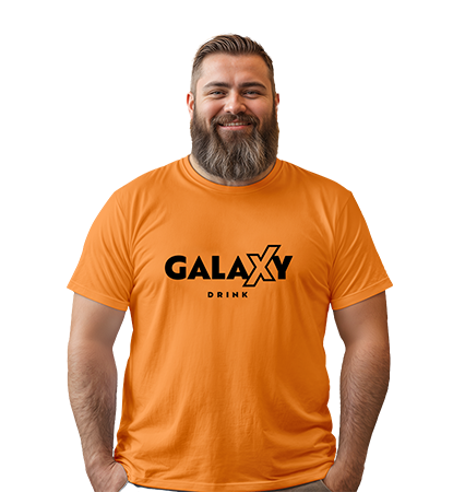 T-SHIRT GALAXY DRINK ORANGE | Unisexe